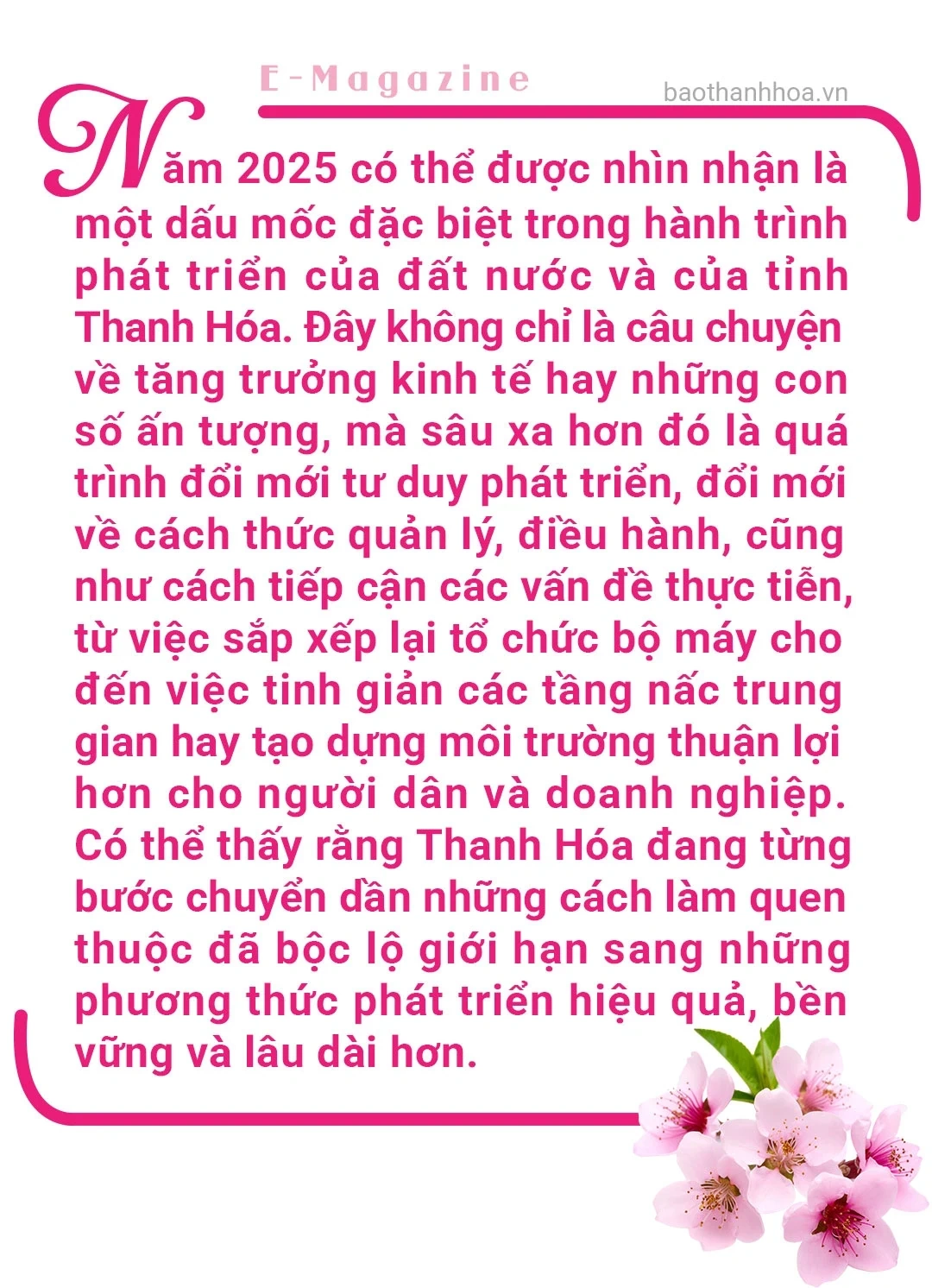 [E-Magazine] Trò chuyện đầu Xuân: Thanh Hoá - Tầm nhìn mới, khát vọng mới