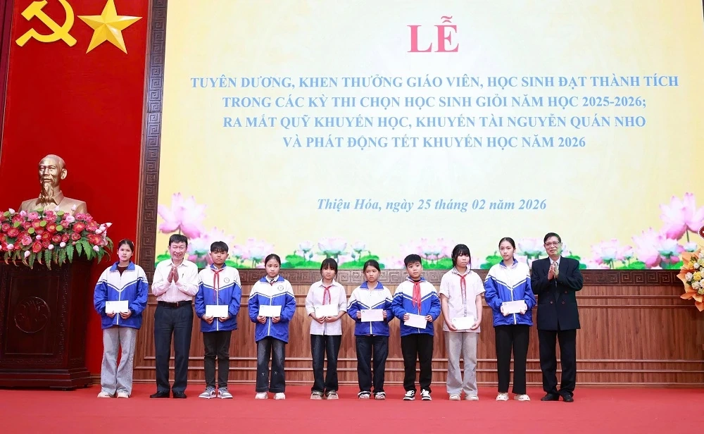 Xã Thiệu Hóa đẩy mạnh khuyến học, khuyến tài, xây dựng xã hội học tập bền vững