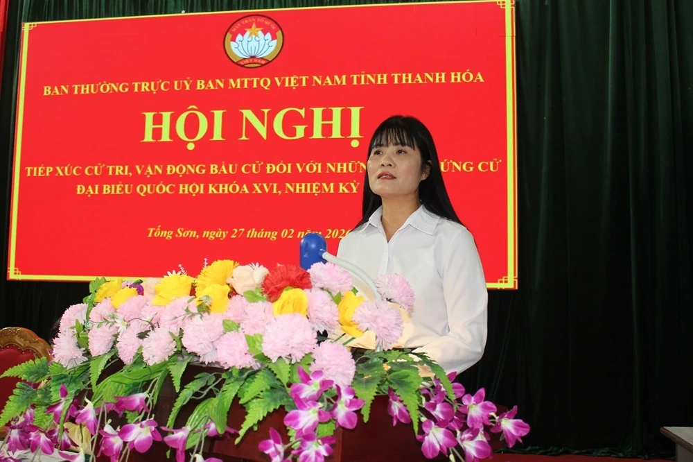 Ứng cử viên ĐBQH khoá XVI tiếp xúc cử tri, vận động bầu cử tại đơn vị bầu cử số 2