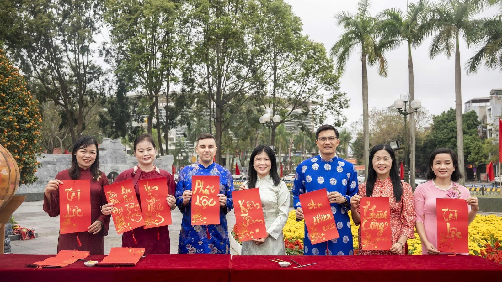 Nobel School tổ chức lễ khai bút đầu xuân