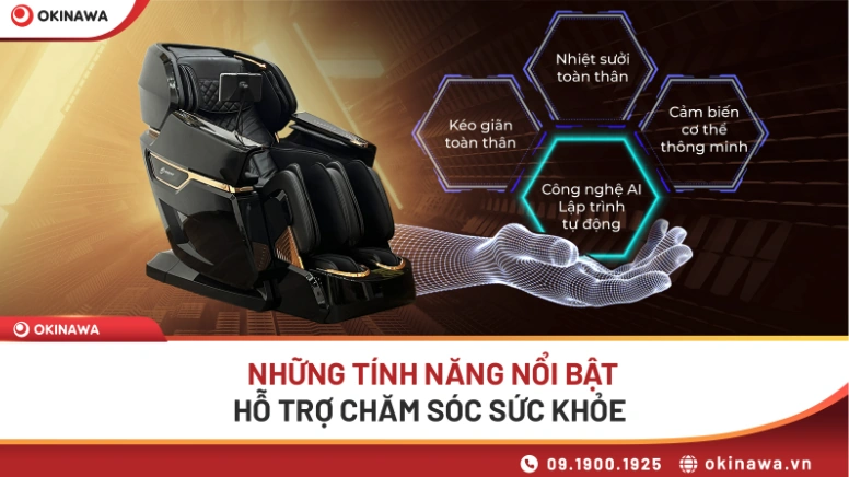 Ghế massage Okinawa – Giải pháp chăm sóc sức khỏe toàn diện cho gia đình xứ Thanh