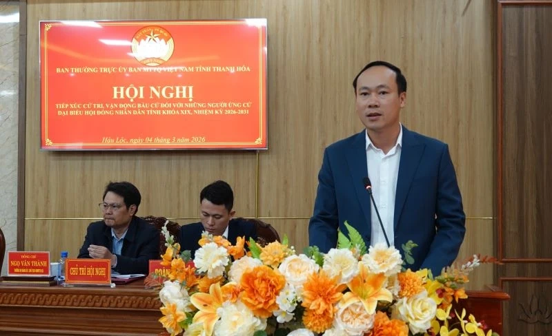 Ứng cử viên đại biểu HĐND tỉnh tiếp xúc cử tri tại đơn vị bầu cử số 20