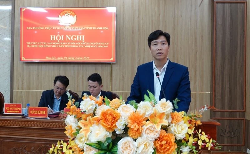 Ứng cử viên đại biểu HĐND tỉnh tiếp xúc cử tri tại đơn vị bầu cử số 20