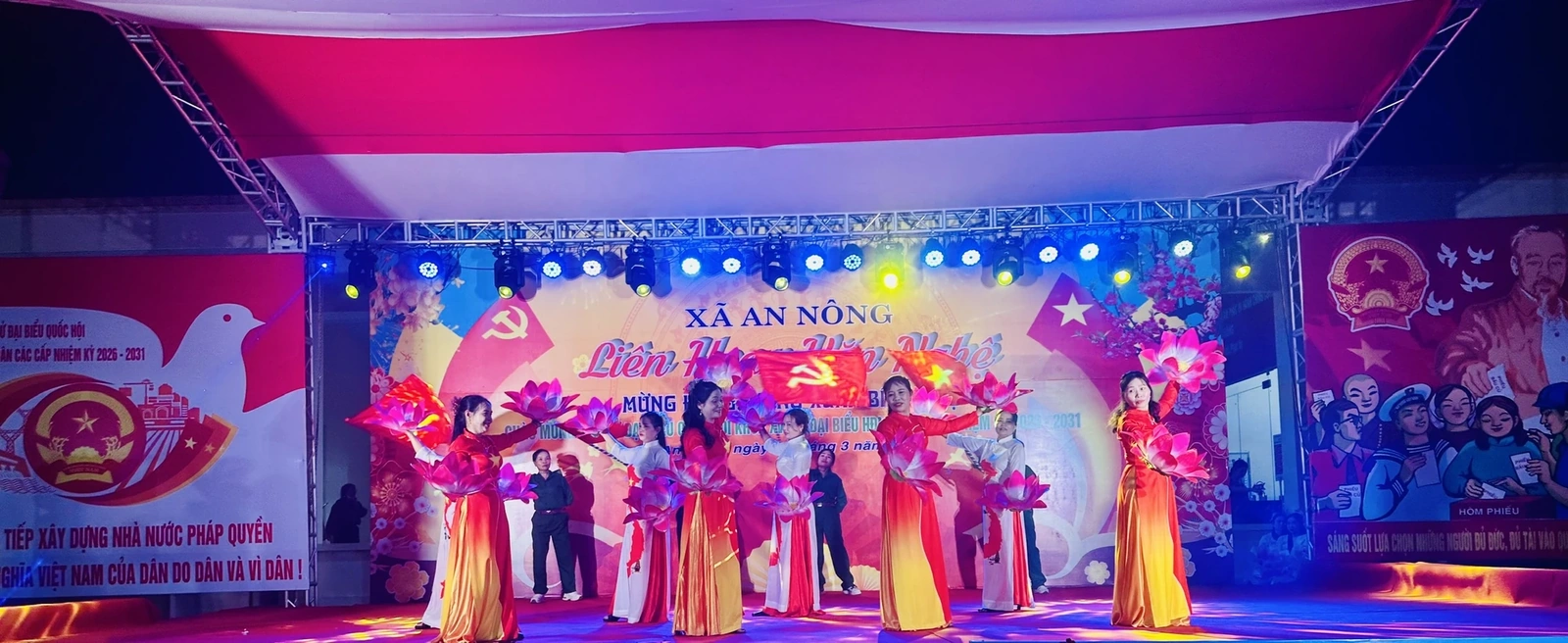 Xã An Nông: Liên hoan văn nghệ Mừng Đảng - Mừng Xuân, chào mừng ngày bầu cử Quốc hội và HĐND các cấp