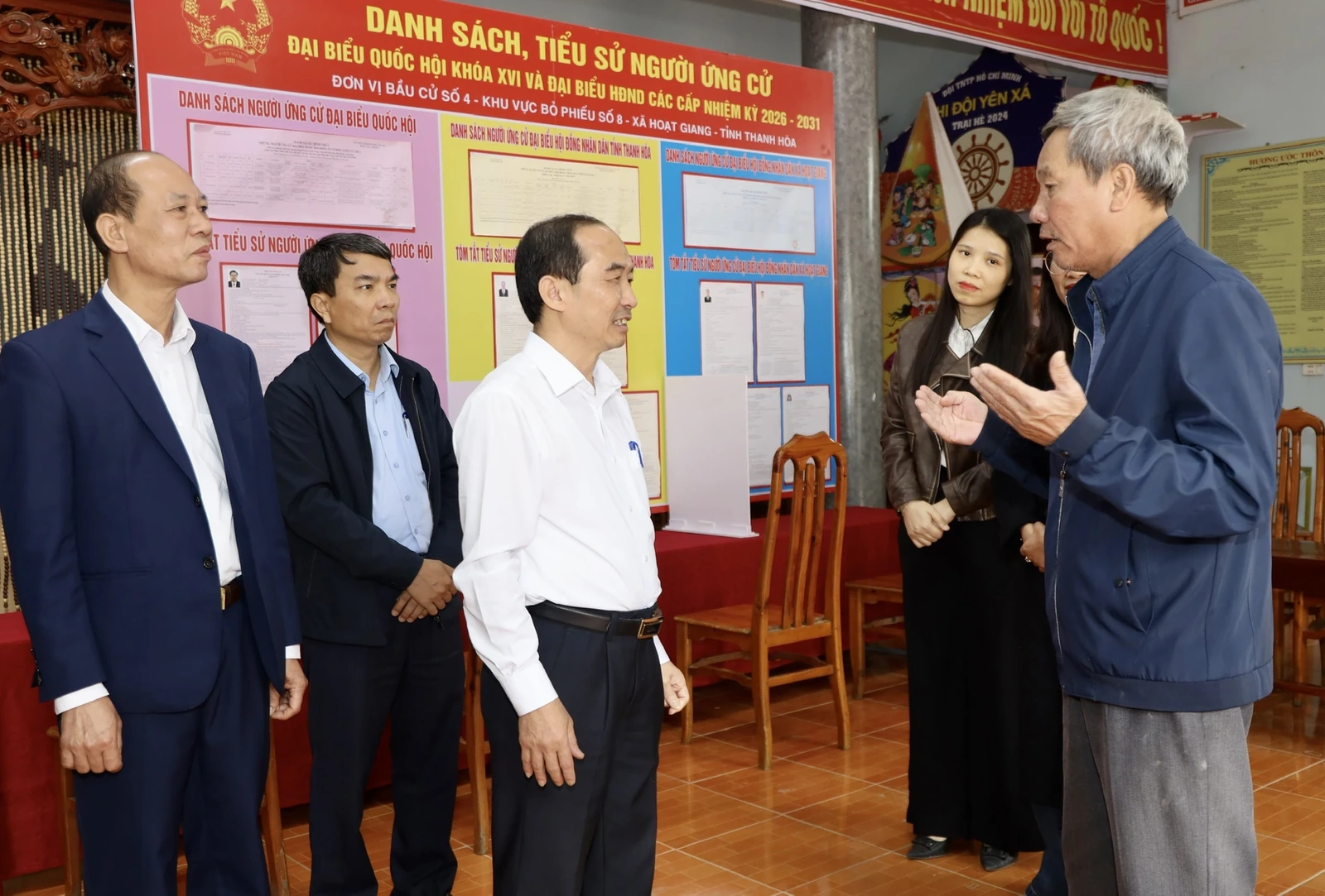 Phó Chủ tịch Thường trực HĐND tỉnh Lê Tiến Lam kiểm tra công tác chuẩn bị bầu cử tại 5 xã