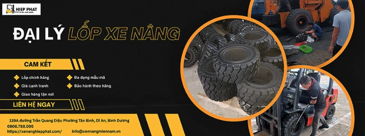 Mua lốp xe nâng ở đâu? Xe Nâng Hiệp Phát là lựa chọn đáng tin cậy