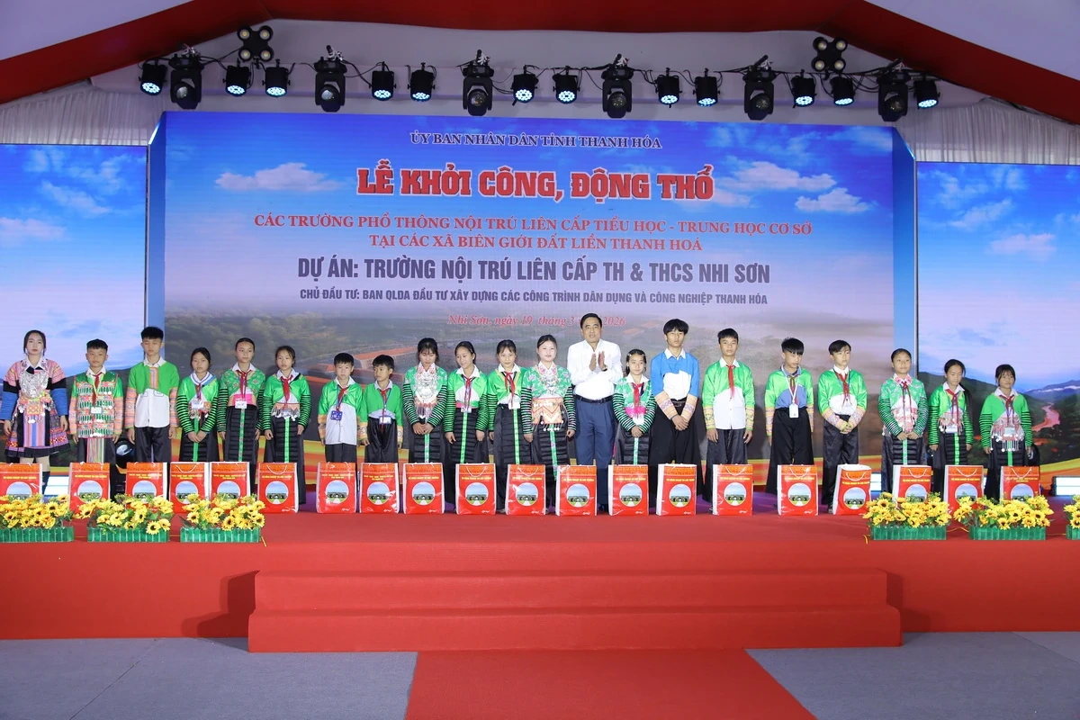 Khởi công Trường phổ thông nội trú liên cấp Tiểu học và Trung học cơ sở Nhi Sơn