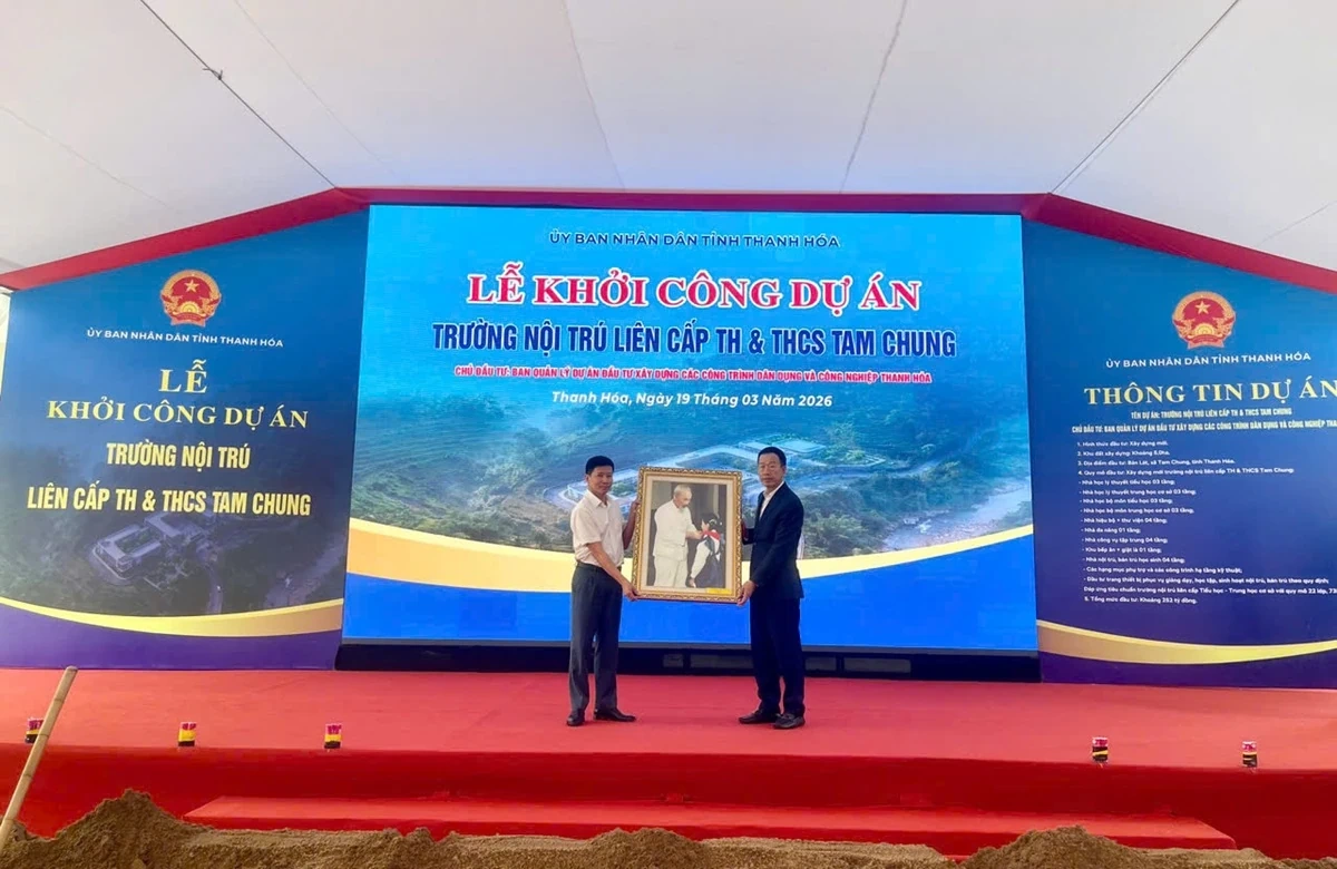 Thanh Hóa khởi công đồng loạt 10 trường phổ thông nội trú liên cấp tại các xã biên giới