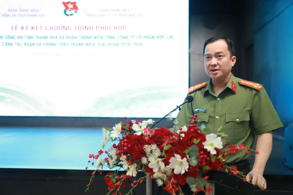 Ký kết chương trình phối hợp giữa Đoàn Thanh niên Công an tỉnh Thanh Hóa và Đoàn Thanh niên Tổng Công ty CP Hợp Lực