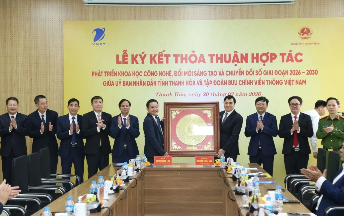 UBND tỉnh Thanh Hóa và Tập đoàn Bưu chính Viễn thông Việt Nam ký kết Thỏa thuận hợp tác về phát triển khoa học công nghệ, đổi mới sáng tạo và chuyển đổi số