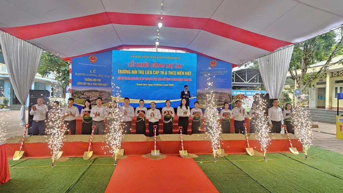 Thanh Hóa khởi công đồng loạt 10 trường phổ thông nội trú liên cấp tại các xã biên giới