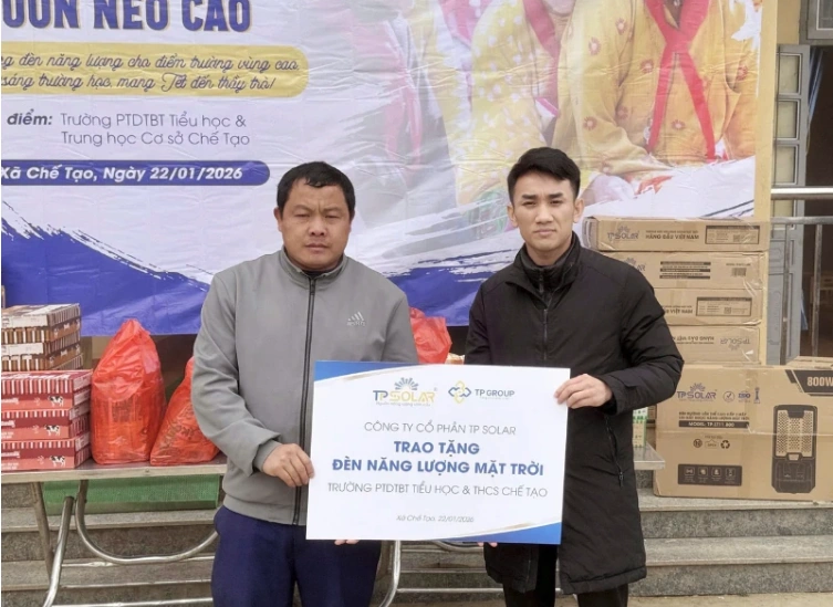 TP Solar đưa giải pháp chiếu sáng đến điểm trường vùng cao Mù Cang Chải