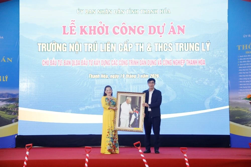 Thanh Hóa khởi công đồng loạt 10 trường phổ thông nội trú liên cấp tại các xã biên giới