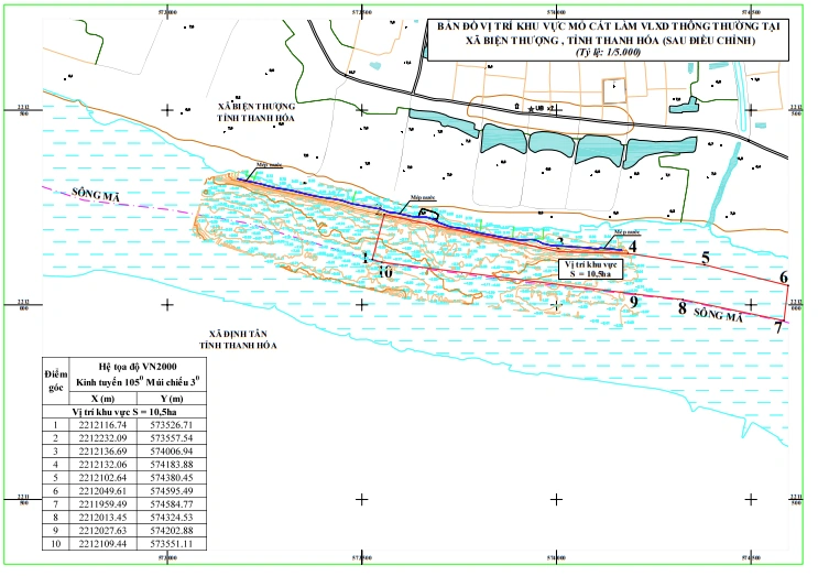 Kết quả lựa chọn tổ chức, cá nhân để xem xét cấp giấy phép thăm dò khoáng sản tại mỏ cát xã Biện Thượng