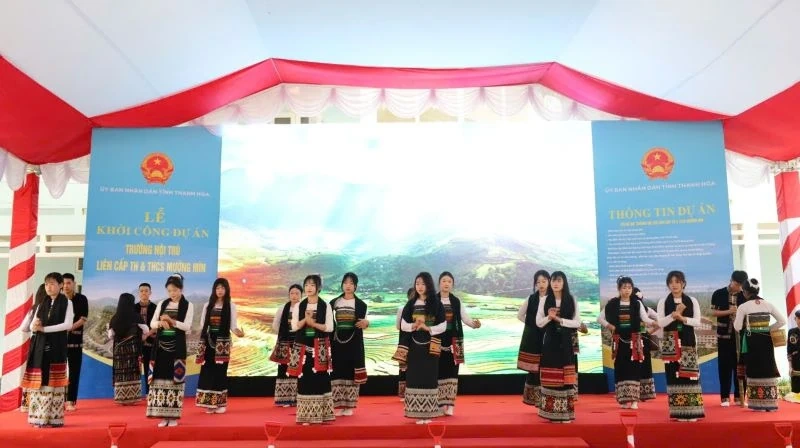 Thanh Hóa khởi công đồng loạt 10 trường phổ thông nội trú liên cấp tại các xã biên giới