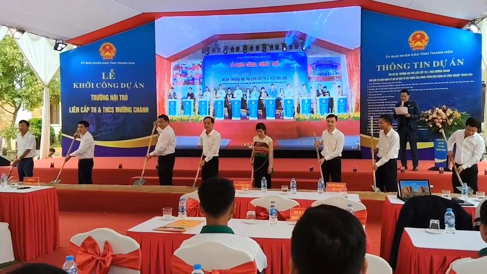 Thanh Hóa khởi công đồng loạt 10 trường phổ thông nội trú liên cấp tại các xã biên giới