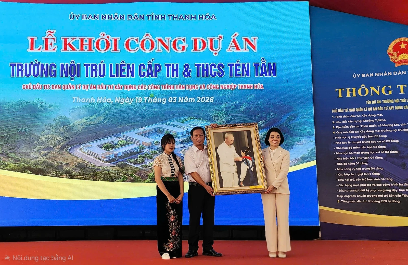 Thanh Hóa khởi công đồng loạt 10 trường phổ thông nội trú liên cấp tại các xã biên giới