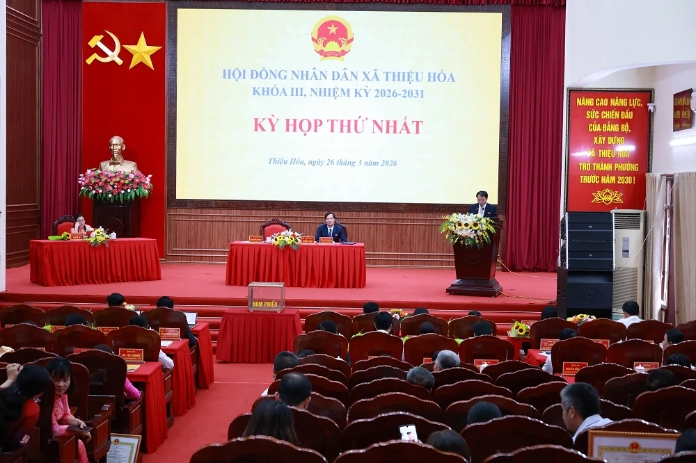 Kỳ họp thứ nhất HĐND xã Thiệu Hóa khóa III, nhiệm kỳ 2026 - 2031