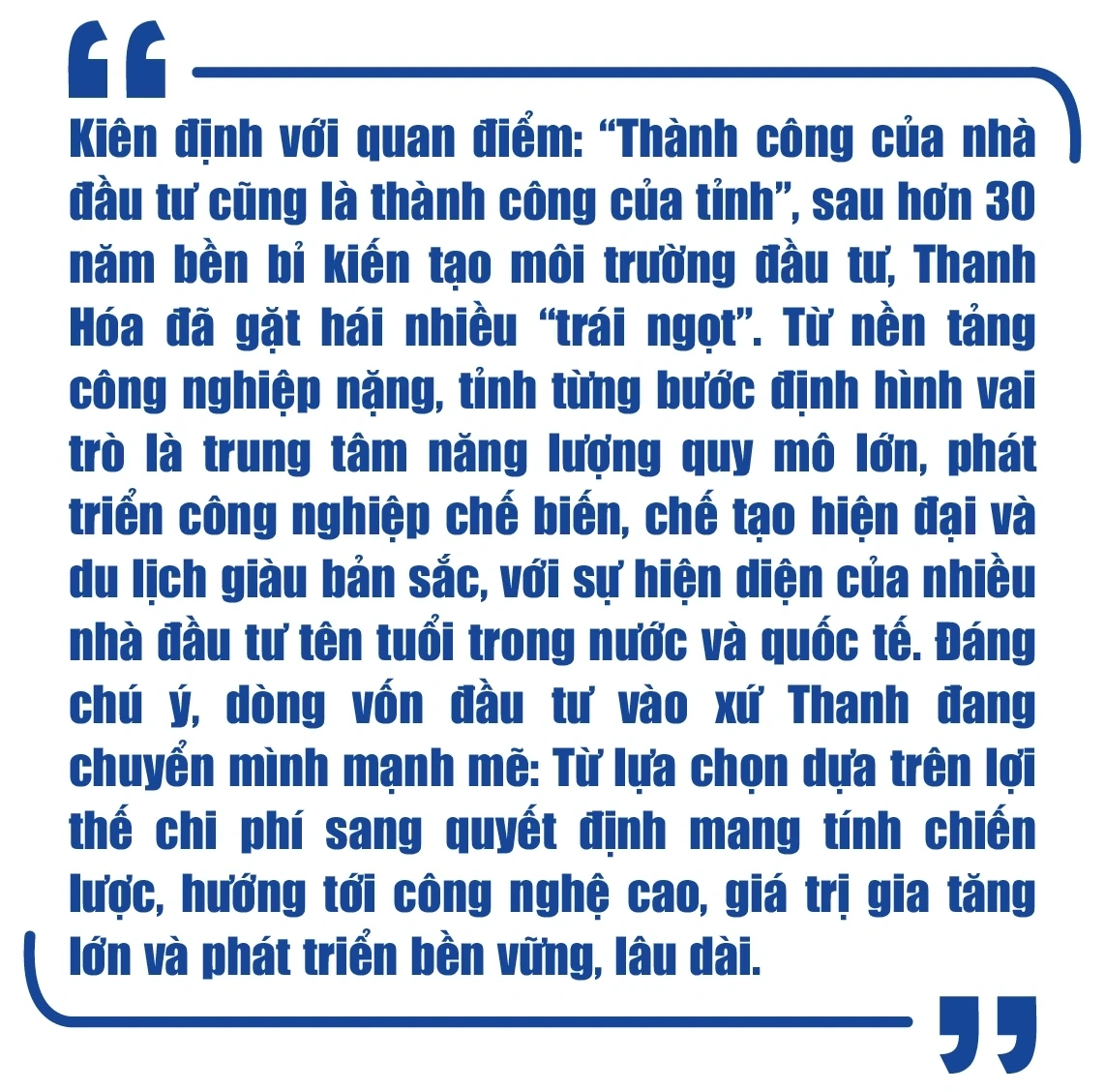[E-Magazine] Thu hút đầu tư ở Thanh Hóa: Từ “lựa chọn ưu tiên” đến “lựa chọn chiến lược”