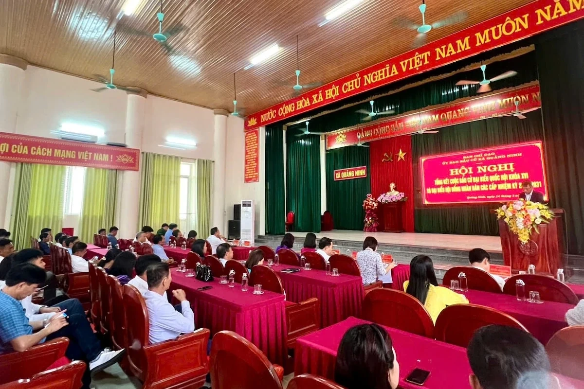 Xã Quảng Ninh tổng kết công tác bầu cử đại biểu Quốc hội khóa XVI và HĐND các cấp nhiệm kỳ 2026-2031