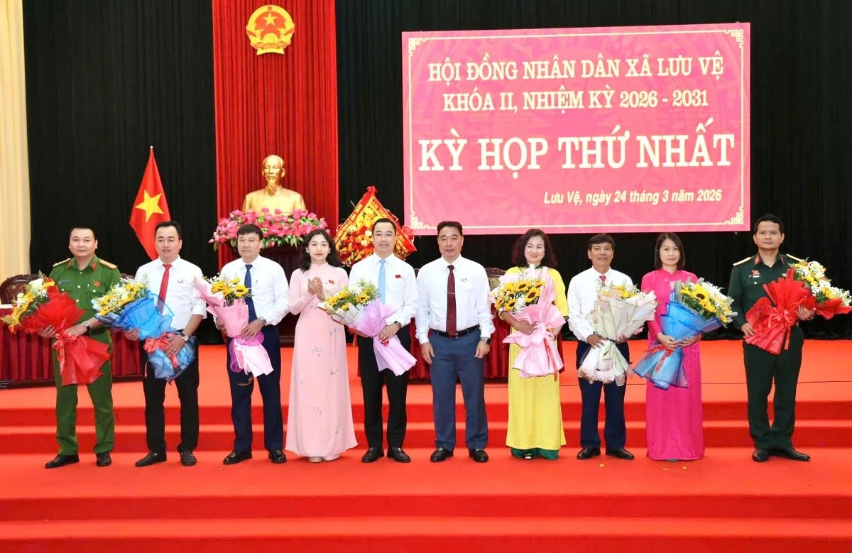 Kỳ họp thứ nhất HĐND xã Lưu Vệ nhiệm kỳ 2026-2031 bầu các chức danh chủ chốt