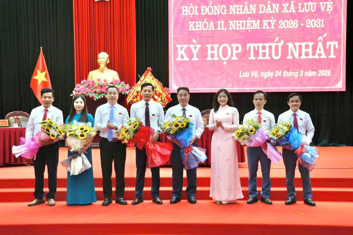 Kỳ họp thứ nhất HĐND xã Lưu Vệ nhiệm kỳ 2026-2031 bầu các chức danh chủ chốt