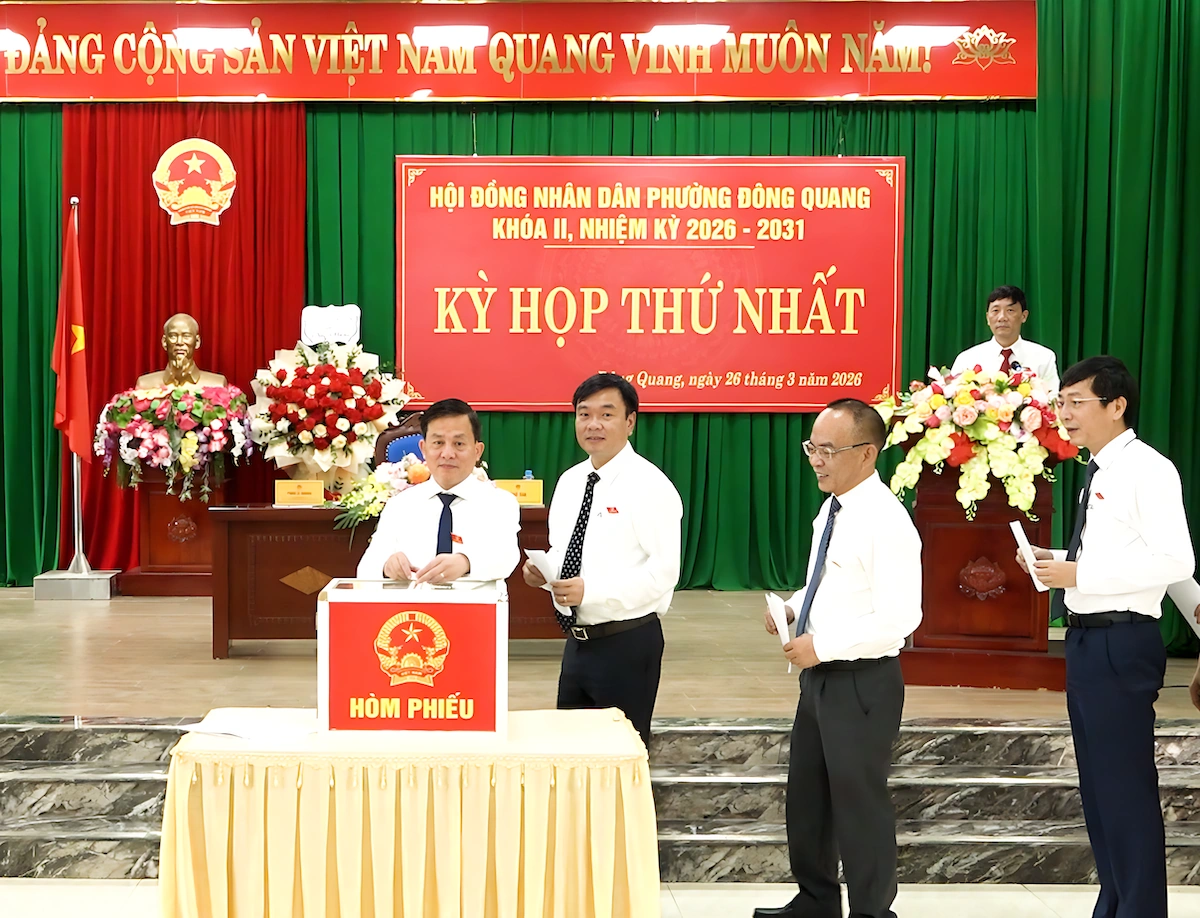 Kỳ họp thứ nhất HĐND phường Đông Quang khóa II, nhiệm kỳ 2026-2031