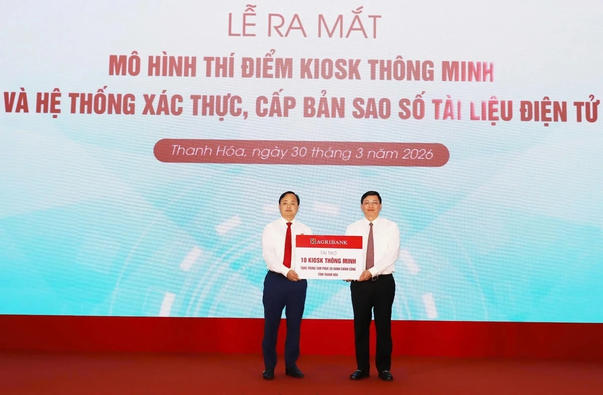 Thanh Hóa ra mắt mô hình thí điểm Kiosk thông minh và hệ thống xác thực, cấp bản sao số tài liệu điện tử