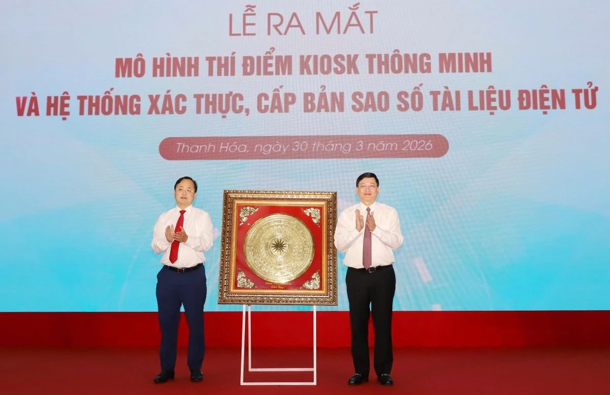 Thanh Hóa ra mắt mô hình thí điểm Kiosk thông minh và hệ thống xác thực, cấp bản sao số tài liệu điện tử