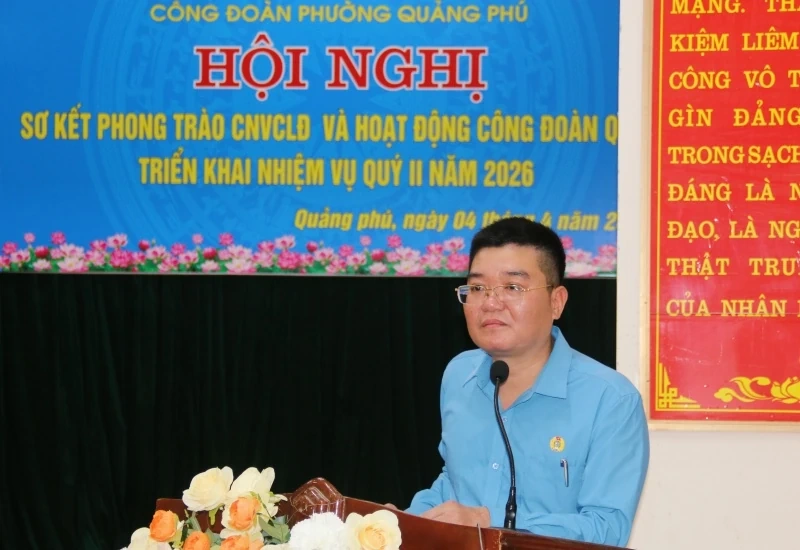 Công đoàn phường Quảng Phú hướng mạnh về cơ sở, chăm lo thiết thực cho đoàn viên, người lao động