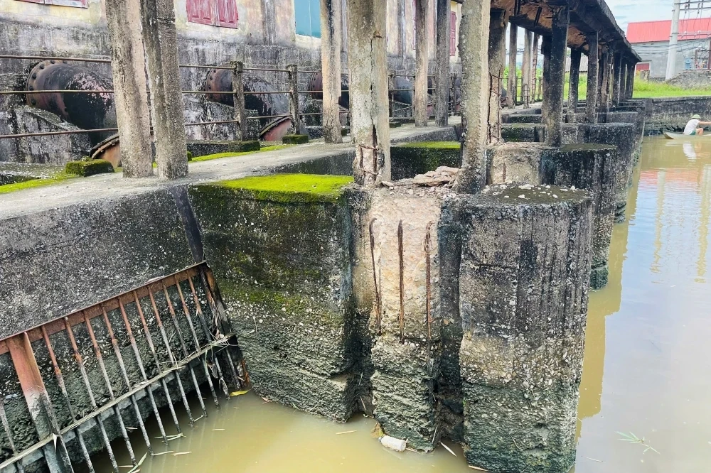 Trạm bơm Tượng Văn xuống cấp nghiêm trọng