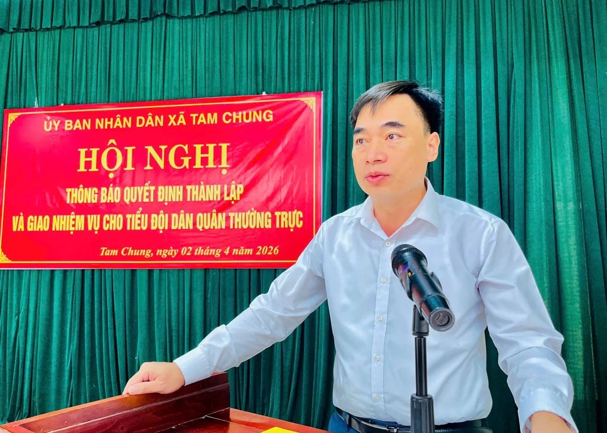 Thành lập Tiểu đội Dân quân thường trực xã Tam Chung