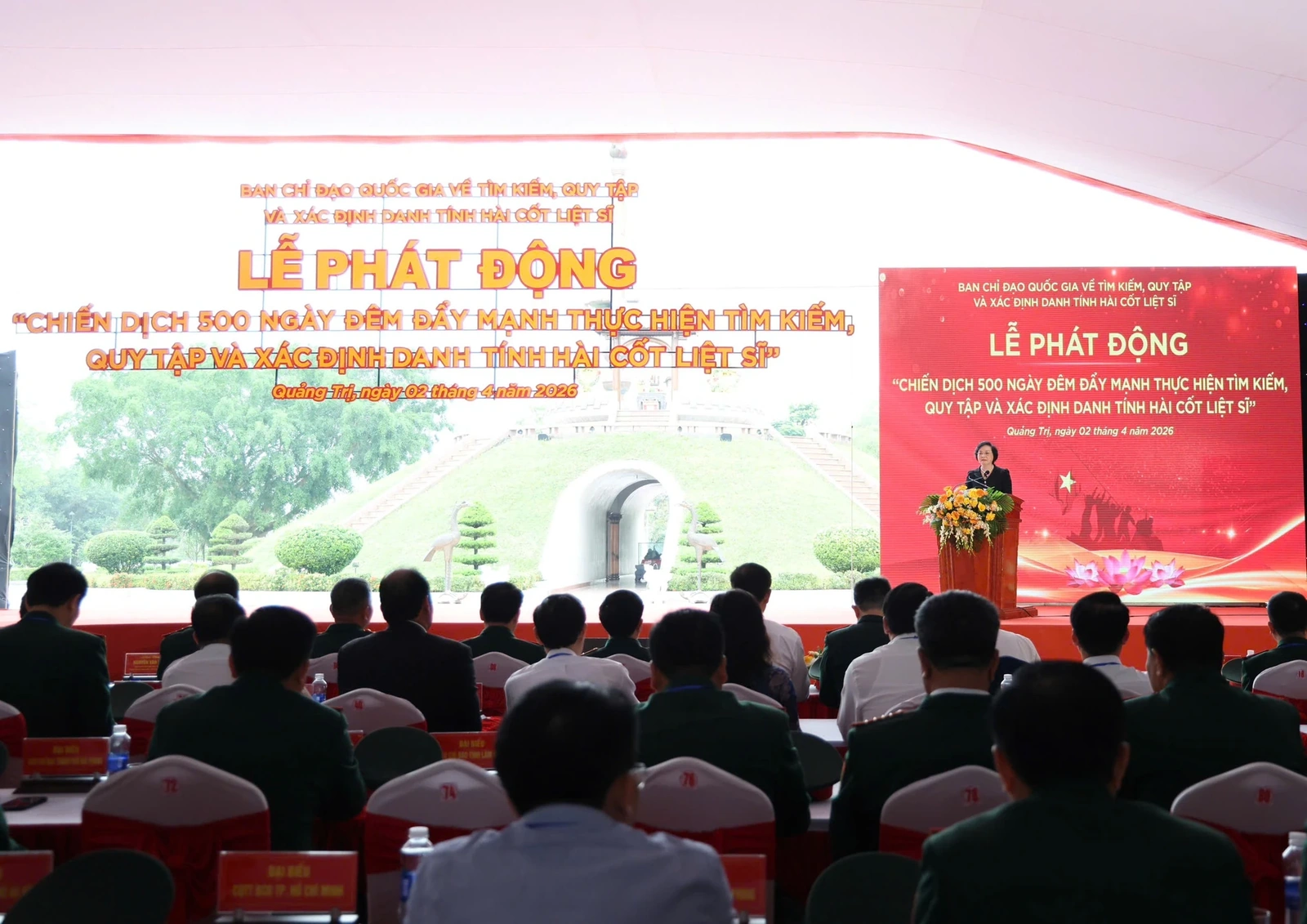 Phó Thủ tướng Phạm Thị Thanh Trà phát động Chiến dịch 500 ngày đêm tìm kiếm, quy tập và xác định danh tính hài cốt liệt sĩ