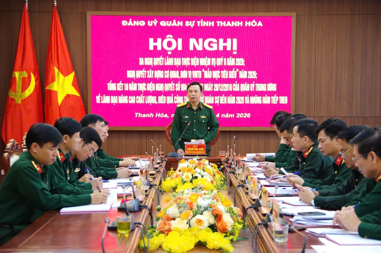 Đảng ủy Quân sự tỉnh Thanh Hóa ra nghị quyết lãnh đạo thực hiện nhiệm vụ quý II năm 2026