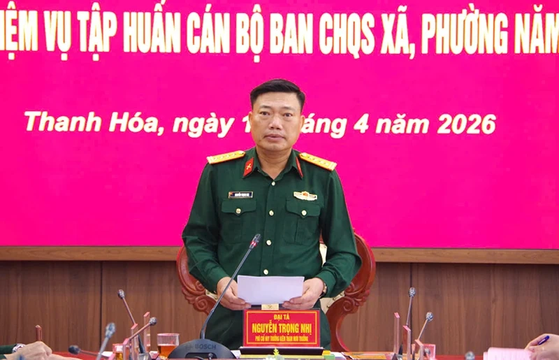 Bộ CHQS tỉnh giao nhiệm vụ tập huấn cán bộ Ban CHQS xã, phường năm 2026