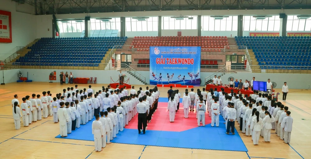 Khởi tranh môn Taekwondo trong khuôn khổ Đại hội Thể dục Thể thao tỉnh