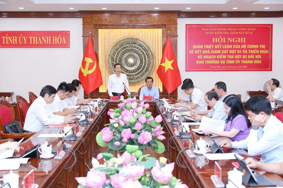 Quán triệt kết luận của Bộ Chính trị về kết quả giám sát đợt 1, triển khai kiểm tra đợt 2 tại Ban Thường vụ Tỉnh ủy Thanh Hóa
