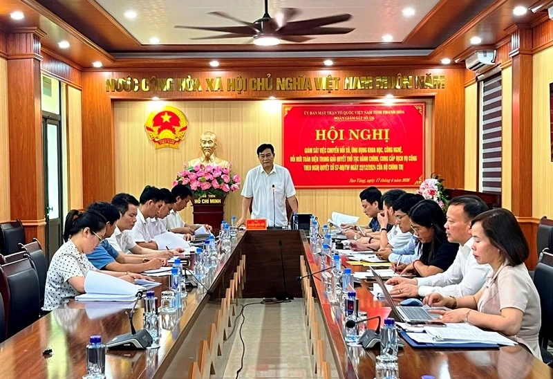 Giám sát thực hiện Nghị quyết số 57 của Bộ Chính trị tại xã Sao Vàng