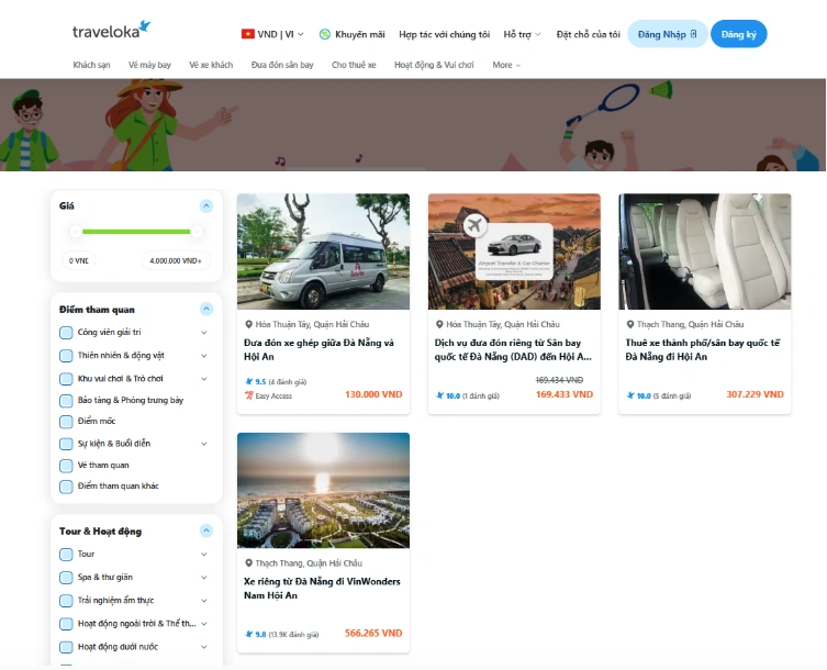 Dịch vụ xe ghép Đà Nẵng - Hội An: Lựa chọn tiết kiệm cho du khách