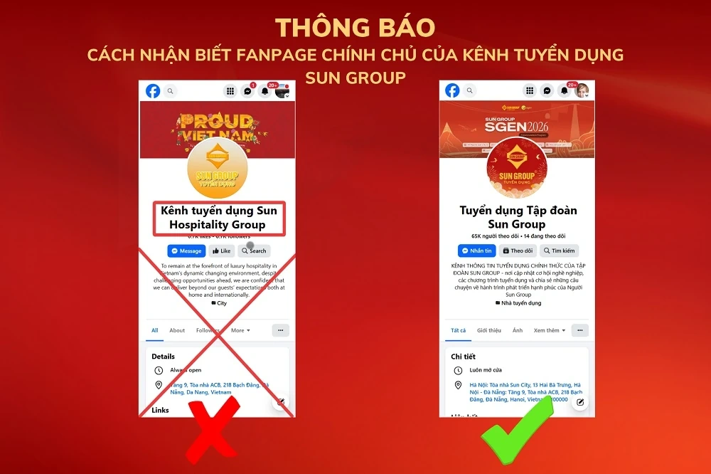 Sun Group cảnh báo giả mạo kênh du lịch, nghỉ dưỡng, tuyển dụng