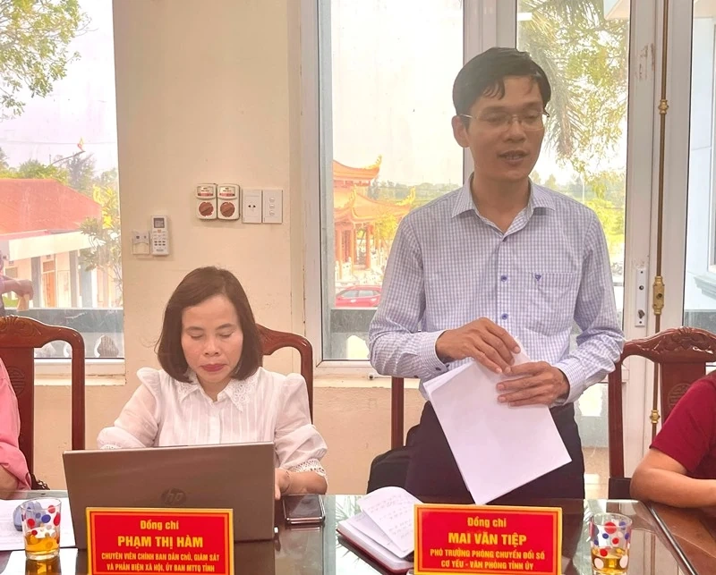 Giám sát thực hiện Nghị quyết 57-NQ/TW của Bộ Chính trị tại xã Hoằng Tiến