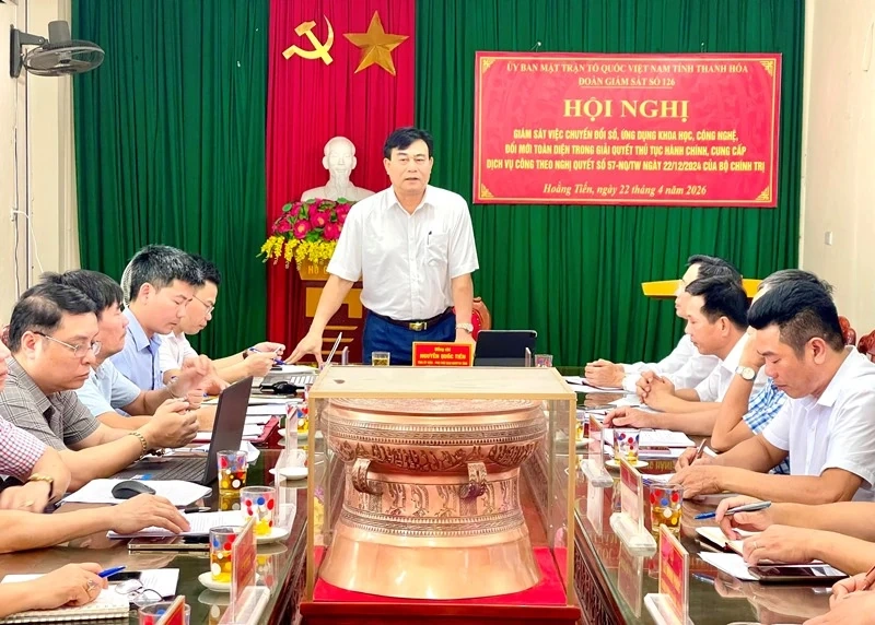 Giám sát thực hiện Nghị quyết 57-NQ/TW của Bộ Chính trị tại xã Hoằng Tiến