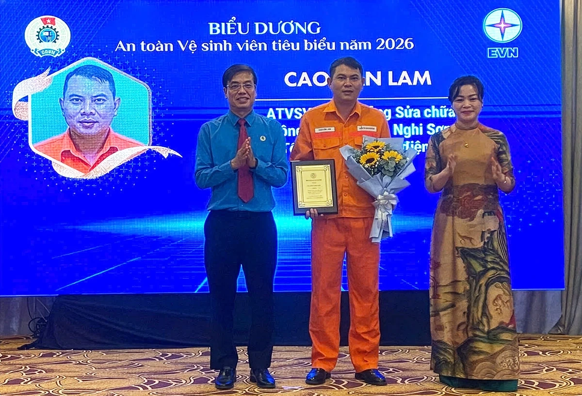 Gương sáng ATVSV Công ty Nhiệt điện Nghi Sơn được EVN vinh danh năm 2026