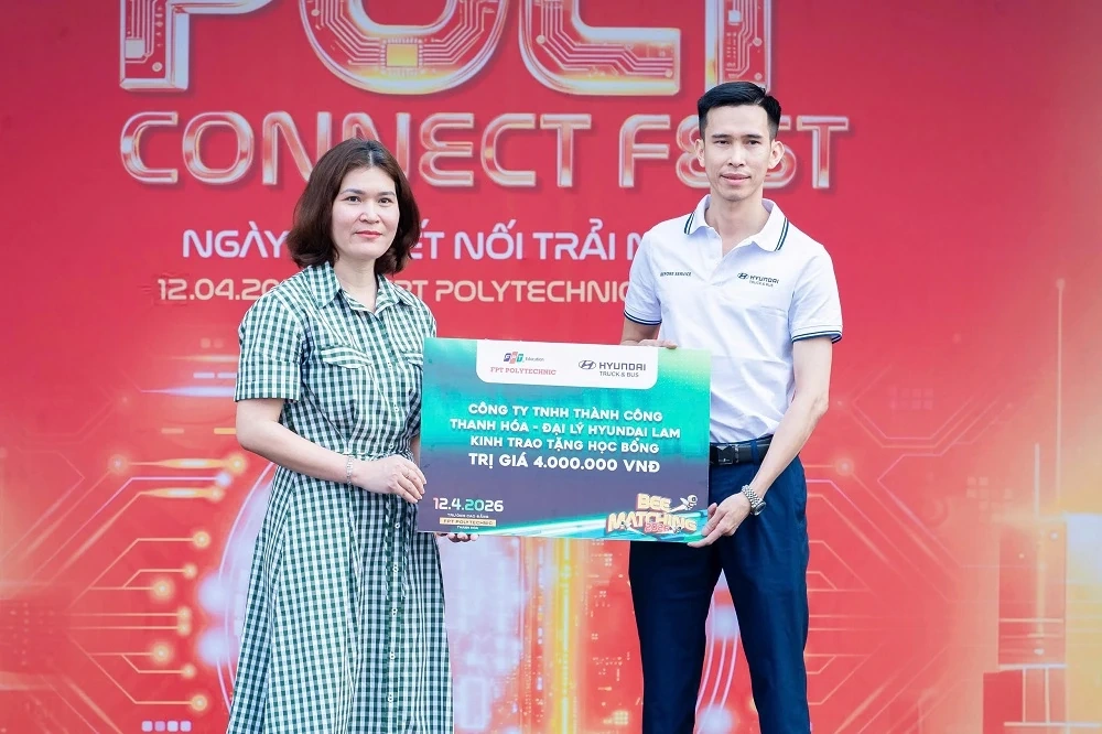 Hyundai Lam Kinh trao học bổng, đồng hành cùng sinh viên Cao đẳng FPT Polytechnic Thanh Hóa tại sự kiện “Poly Connect Fest 2026”