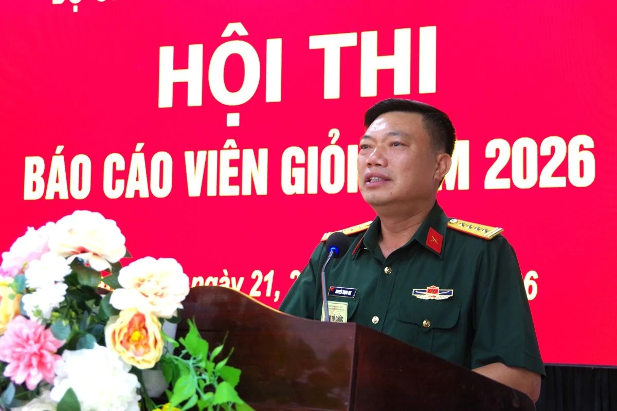 Bộ CHQS tỉnh Thanh Hóa khai mạc Hội thi báo cáo viên giỏi năm 2026