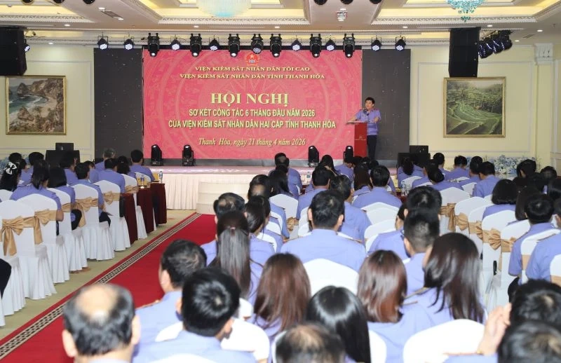 Viện Kiểm sát nhân dân hai cấp sơ kết 6 tháng công tác năm 2026