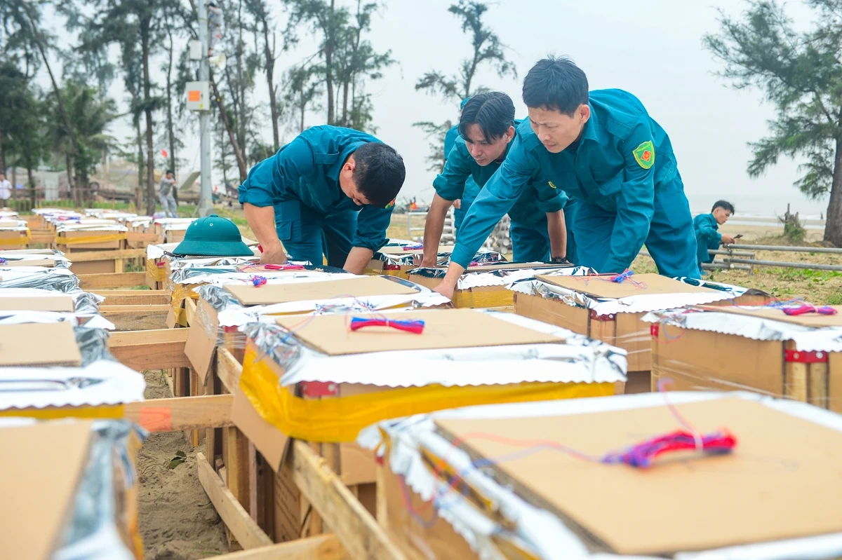 Cận cảnh trận địa pháo hoa chào mừng Lễ hội du lịch biển Sầm Sơn 2026