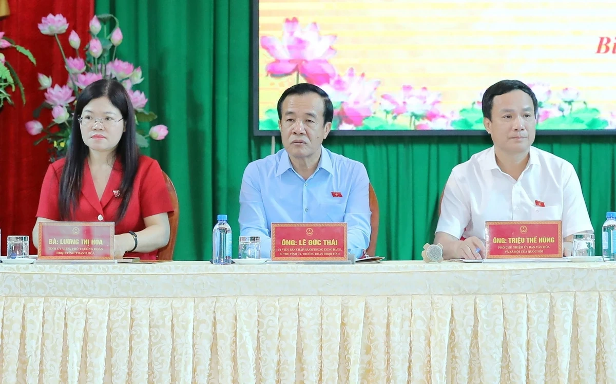Bí thư Tỉnh ủy, Trưởng Đoàn ĐBQH tỉnh Lê Đức Thái tiếp xúc cử tri xã Biện Thượng: Cam kết luôn gần dân, sát dân, lắng nghe nguyện vọng của cử tri
