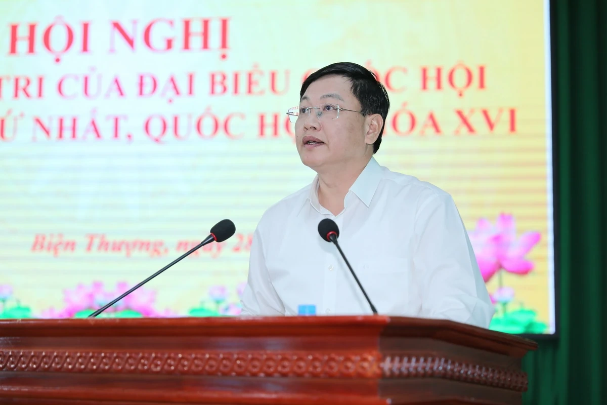 Bí thư Tỉnh ủy, Trưởng Đoàn ĐBQH tỉnh Lê Đức Thái tiếp xúc cử tri xã Biện Thượng: Cam kết luôn gần dân, sát dân, lắng nghe nguyện vọng của cử tri