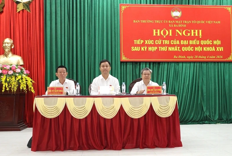 Đại biểu Quốc hội tiếp xúc cử tri xã Ba Đình sau Kỳ họp thứ nhất, Quốc hội khóa XVI